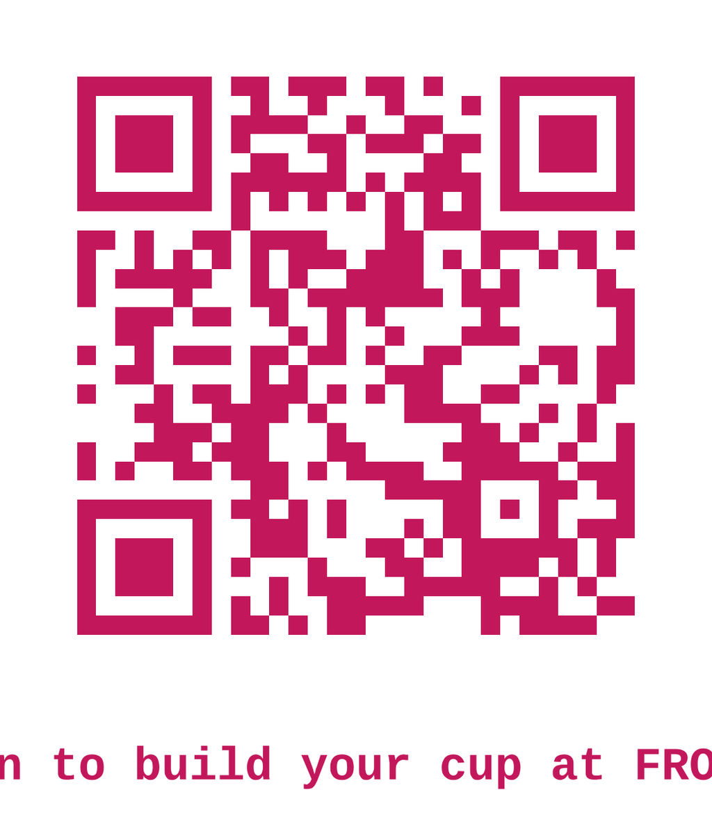 Scan this QR code to open the FROBAE cup builder on your phone